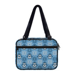 Snowy Penguin Knitted Pattern Print Double Strap Bible Bag