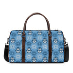 Snowy Penguin Knitted Pattern Print Duffle Bag