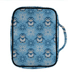 Snowy Penguin Knitted Pattern Print Front Pocket Bible Bag