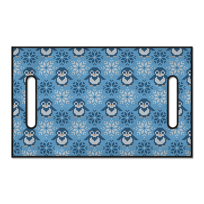 Snowy Penguin Knitted Pattern Print Golf Cart Seat Cover