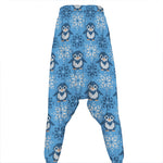 Snowy Penguin Knitted Pattern Print Hammer Pants