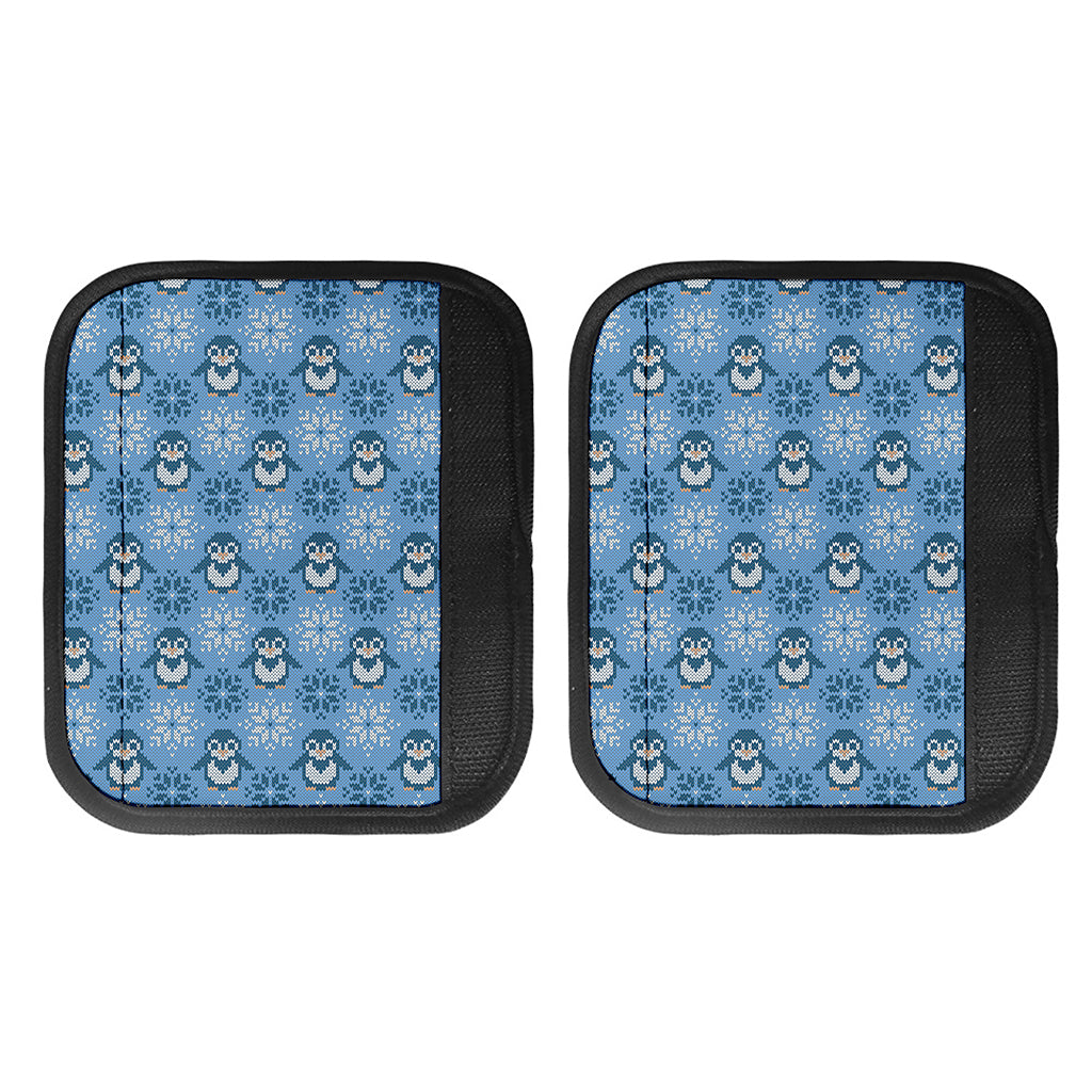 Snowy Penguin Knitted Pattern Print Handle Covers