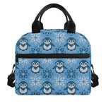 Snowy Penguin Knitted Pattern Print Insulated Lunch Bag