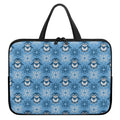 Snowy Penguin Knitted Pattern Print Laptop Sleeve With Handle