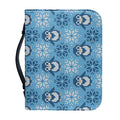 Snowy Penguin Knitted Pattern Print Leather Bible Cover
