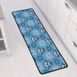 Snowy Penguin Knitted Pattern Print Long Kitchen Mat