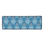 Snowy Penguin Knitted Pattern Print Long Kitchen Mat