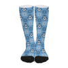 Snowy Penguin Knitted Pattern Print Long Socks