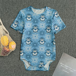 Snowy Penguin Knitted Pattern Print Men's Bodysuit