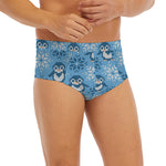 Snowy Penguin Knitted Pattern Print Men's Briefs