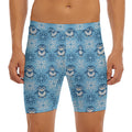 Snowy Penguin Knitted Pattern Print Men's Long Boxer Briefs
