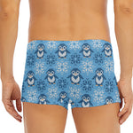 Snowy Penguin Knitted Pattern Print Men's Short Boxer Briefs