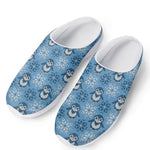 Snowy Penguin Knitted Pattern Print Mesh Casual Shoes