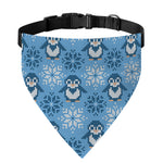 Snowy Penguin Knitted Pattern Print Over The Collar Dog Bandana