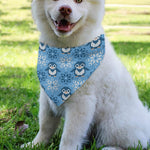 Snowy Penguin Knitted Pattern Print Over The Collar Dog Bandana
