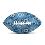 Snowy Penguin Knitted Pattern Print Rugby Ball