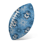 Snowy Penguin Knitted Pattern Print Rugby Ball