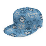 Snowy Penguin Knitted Pattern Print Snapback Cap