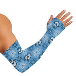 Snowy Penguin Knitted Pattern Print Sun Protection Arm Sleeves