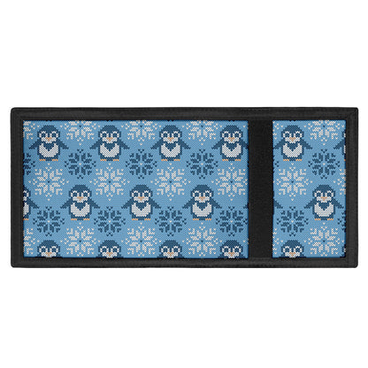 Snowy Penguin Knitted Pattern Print Trifold Wallet