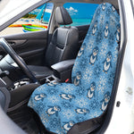 Snowy Penguin Knitted Pattern Print Waterproof Car Seat Cover