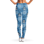 Snowy Penguin Knitted Pattern Print Women's Leggings