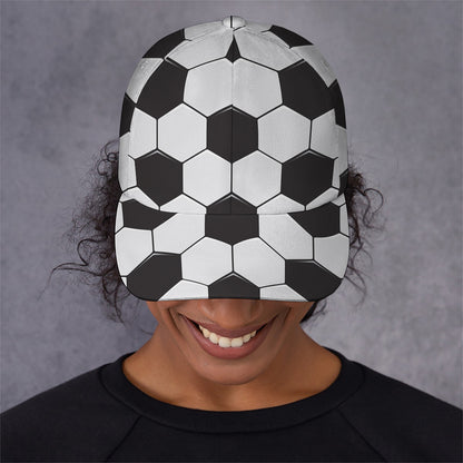 Soccer Ball Print Baseball Cap