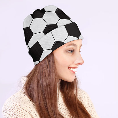 Soccer Ball Print Beanie