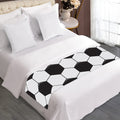 Soccer Ball Print Bed Runner