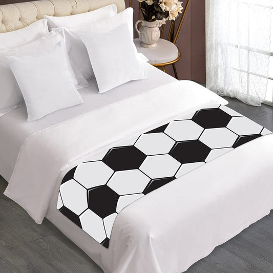 Soccer Ball Print Bed Runner