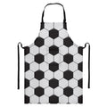 Soccer Ball Print Bib Apron With Pocket