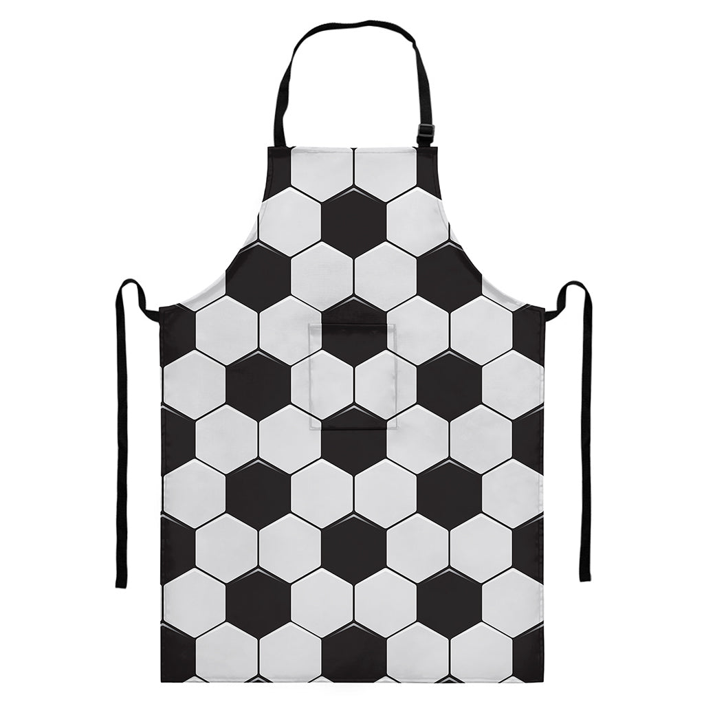 Soccer Ball Print Bib Apron With Pocket