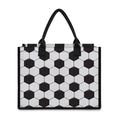 Soccer Ball Print Canvas Tote Bag