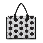 Soccer Ball Print Canvas Tote Bag