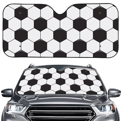 Soccer Ball Print Car Windshield Sun Shade