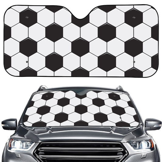 Soccer Ball Print Car Windshield Sun Shade