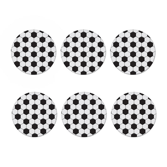 Soccer Ball Print Coaster Set