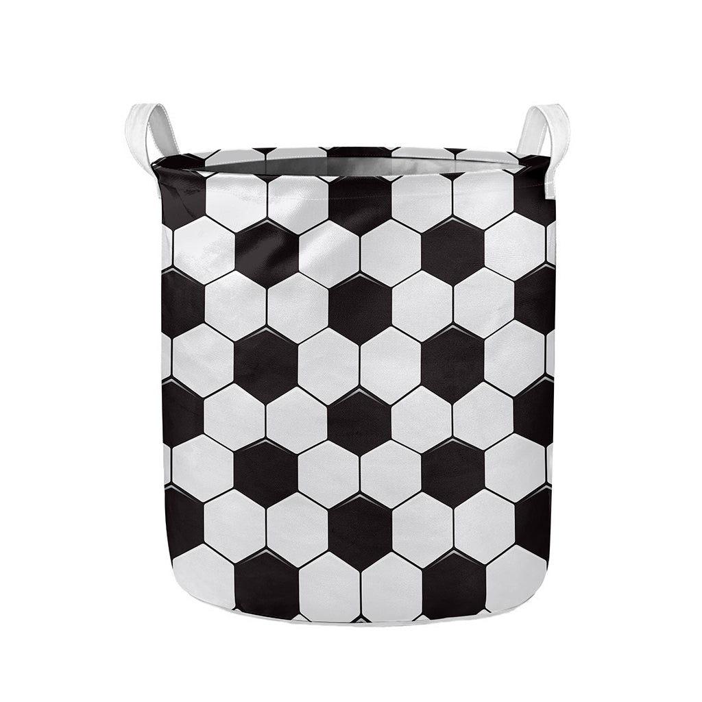 Soccer Ball Print Collapsible Laundry Basket