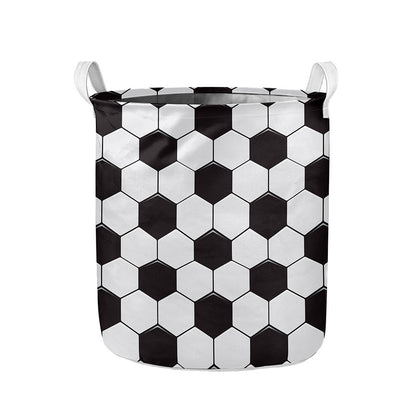 Soccer Ball Print Collapsible Laundry Basket