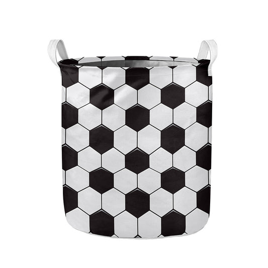 Soccer Ball Print Collapsible Laundry Basket