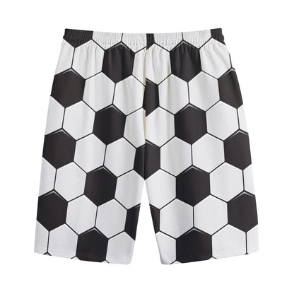 Soccer Ball Print Cotton Shorts