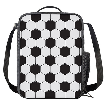 Soccer Ball Print Crossbody Lunch Bag