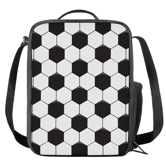 Soccer Ball Print Crossbody Lunch Bag