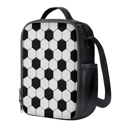 Soccer Ball Print Crossbody Lunch Bag
