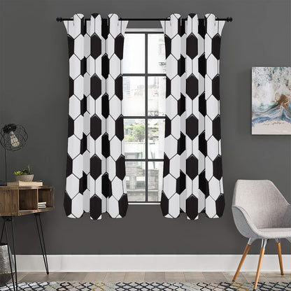 Soccer Ball Print Curtain