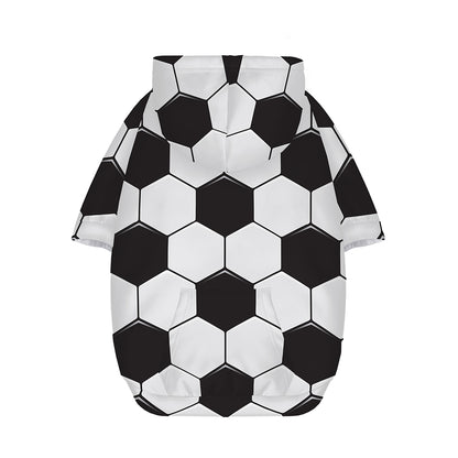 Soccer Ball Print Dog Zip Up Hoodie