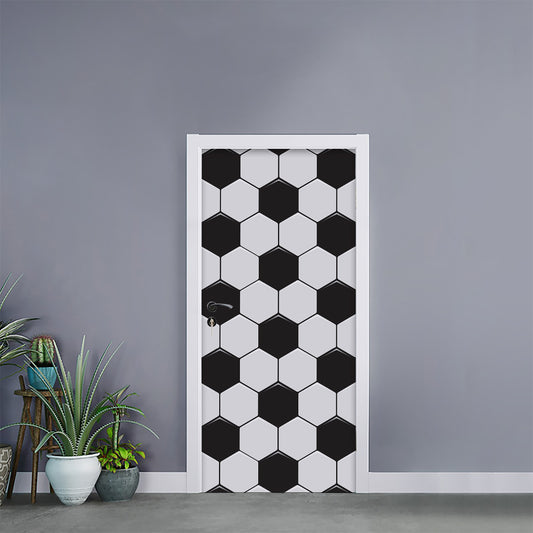 Soccer Ball Print Door Sticker