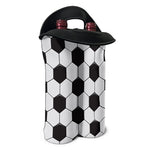 Soccer Ball Print Double Neoprene Wine Tote