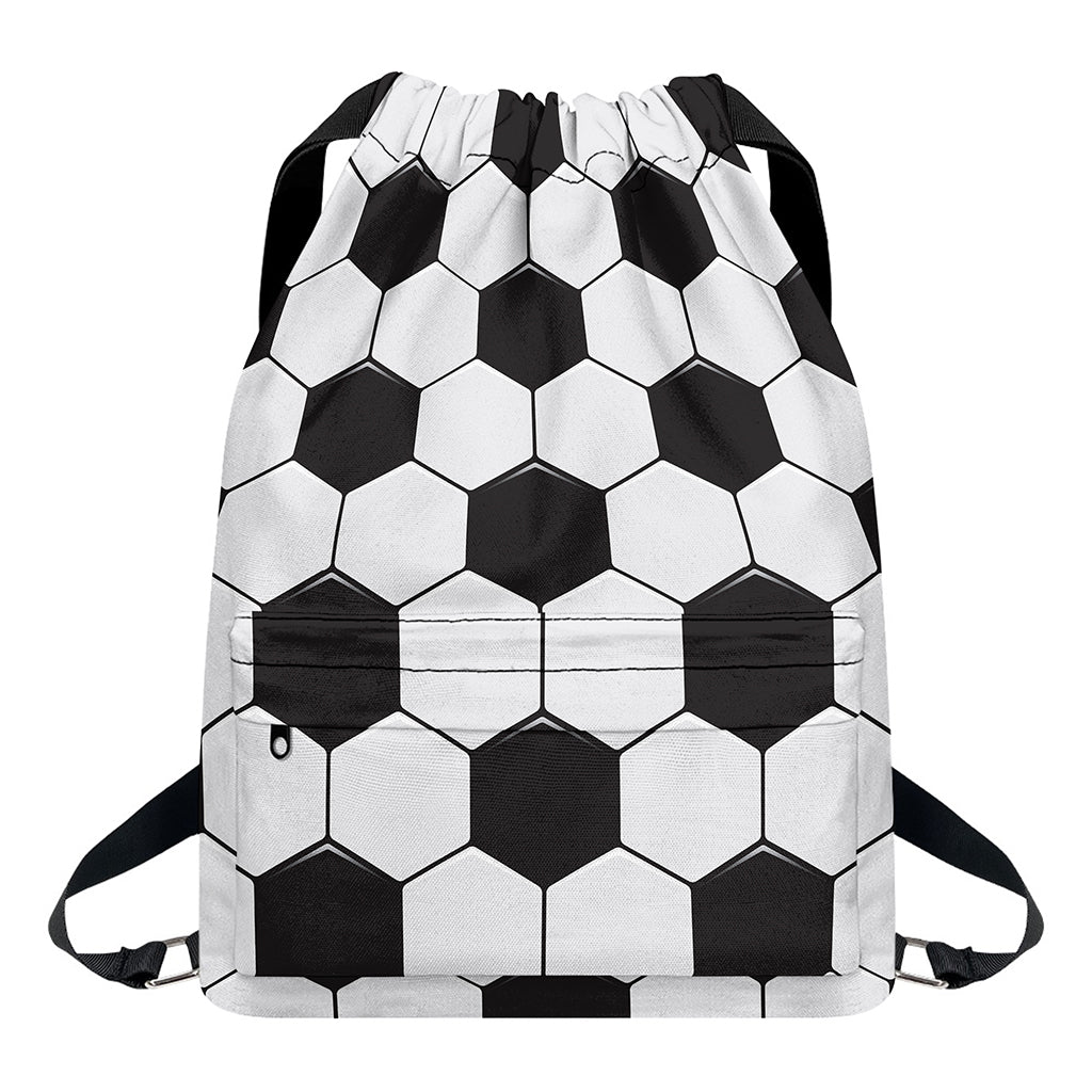 Soccer Ball Print Drawstring Backpack