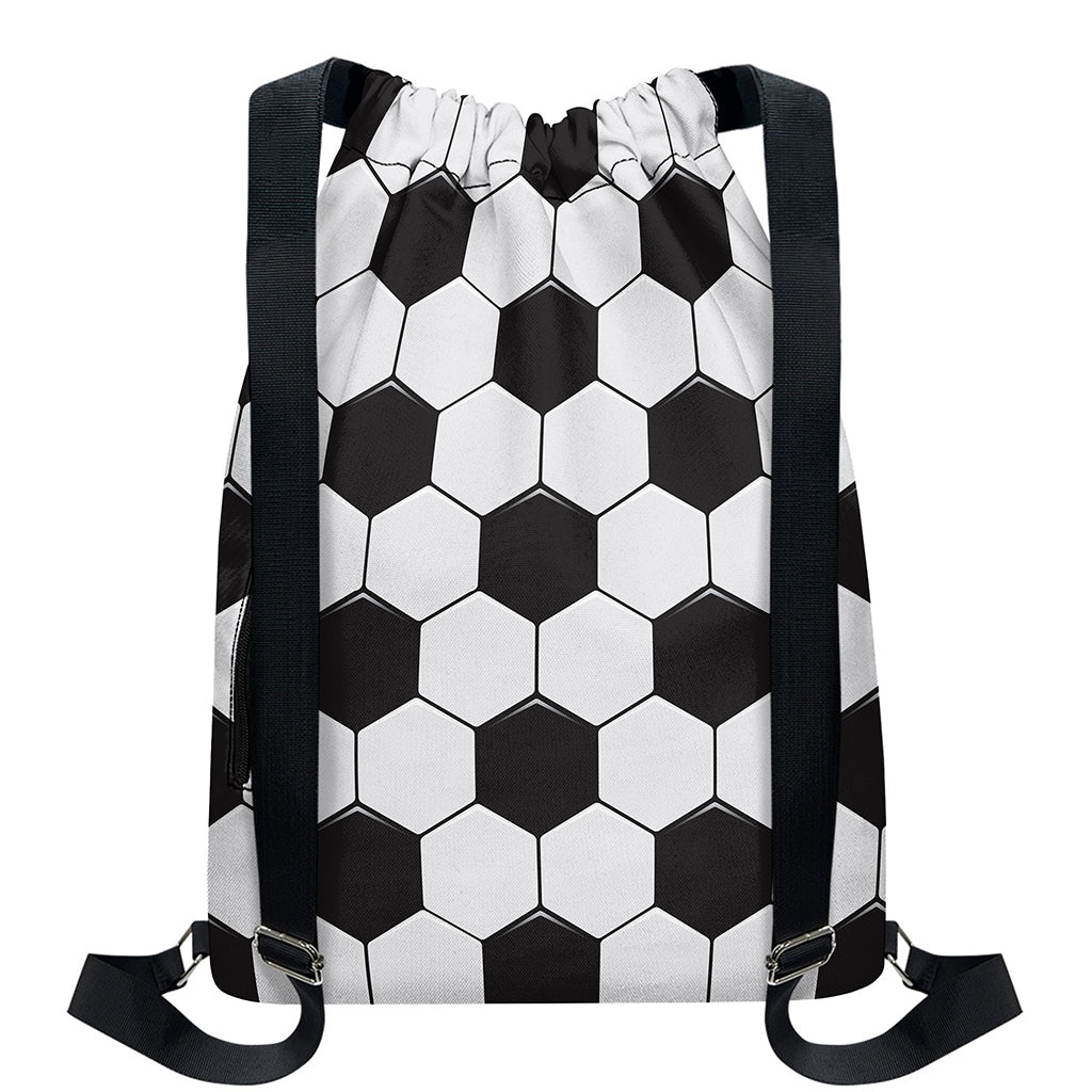 Soccer Ball Print Drawstring Backpack